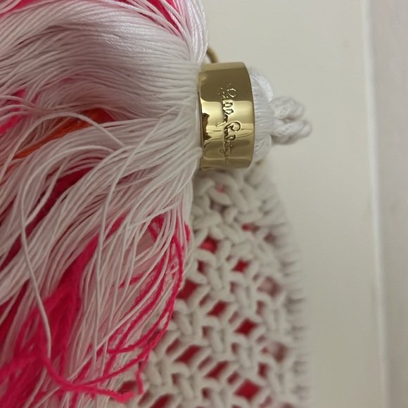 Lilly Pulitzer White and Pink Crochet Clutch - Picture 4 of 4